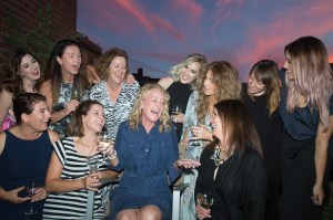 Celebrating with my fabulous friends after the NYFW show. Bubbles and sunset on a rooftop in New York. 